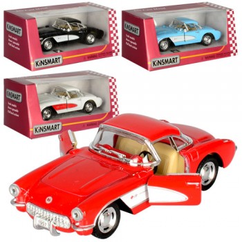 Детская коллекционная машинка Chevrolet Corvette 1957 KT5316W инерционная