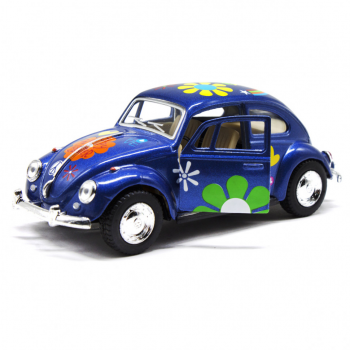 Детская модель машинки Volkswagen Beetle 1962 Classic Kinsmart KT5057WF инерционная, 1:32 (Blue)
