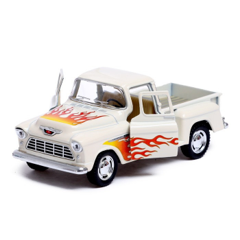 Машинка металлическая инерционная Пикап Chevy Stepside (1955) Kinsmart KT5330FW  1:32 (Белый)