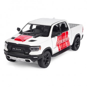 Машинка металлическая инерционная 2019 Dodge RAM 1500 Kinsmart KT5413WF  1:46 (Белый)