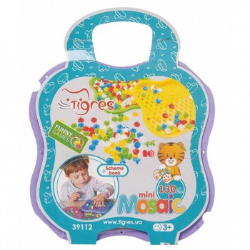 Развивающая игрушка Мозаика 39112 из 130 элементов (Фиолетовый)