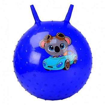 Мяч для фитнеса CB4503 пупырчатый с рожками  (Blue)