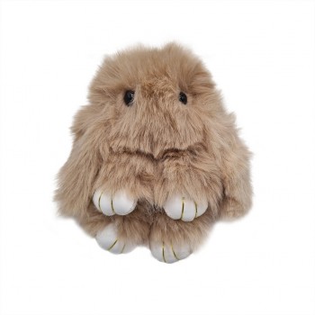 Брелок меховой кролик средний 15 см BR1063 (Коричневый)