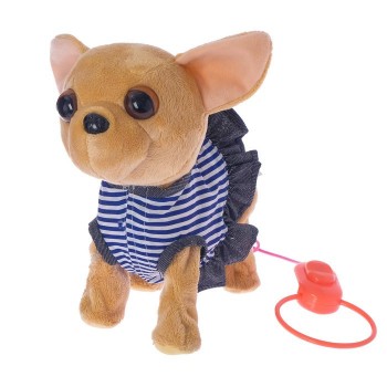 Собачка на поводкеCL1349AB (В полосатом платье)