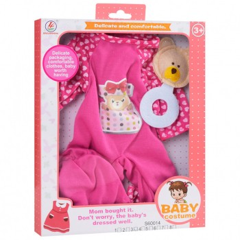 Кукольный наряд S60014-3 с игрушкой (Малиновый)