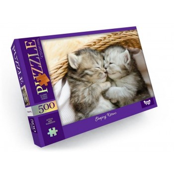 Пазли 500 елементів C500-13-01-12 (сплячі кошенята)