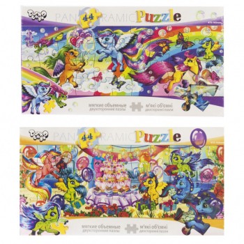 М'який двосторонній пазл P44-03-01-06 44 деталі (Поні-2)