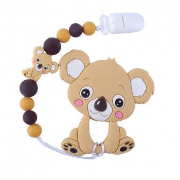 Прорезыватель WD210712 Коала силиконовые бусы 26 см (Коричневый)