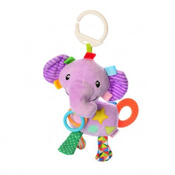 Подвеска на коляску X15251, плюшевие животные 26 см (Слон)