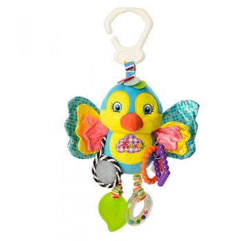 Плюшевая подвеска на коляску с прорезывателем X12346, 4 вида (Птенец)