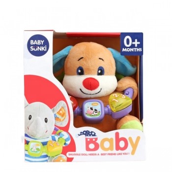 Погремушка мягкая 811-1 Музыкальная 17 см (Щенок)