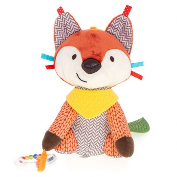 Погремушка ВТ-Т-4626-1-6 подвеска животное мягкое с прорезывателем 20 см (Лиса)