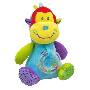 Погремушка - мягкая игрушка Bambi C20560 с музыкальным механизмом (Обезьянка)