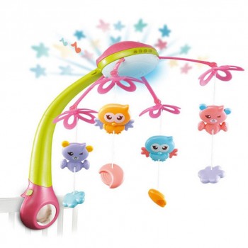 Карусель HB 0006ABCD на кроватку, дистанционное ИК управление (0006D)