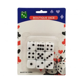 Кости игральные PlayGame IG-0541, 9 шт. (Белый)