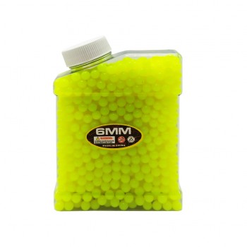 Пластиковые пульки 1606B, 1200 шт. BB 6 мм (Светло-желтый)