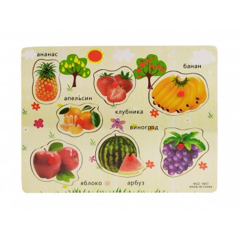 Деревянная игрушка Рамка-вкладыш MD 2161 (Фрукты)