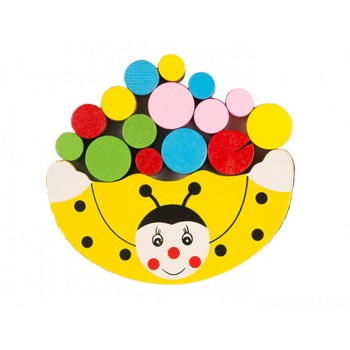 Деревянная игрушка Игра MD 1276 (Божья коровка Желтая)