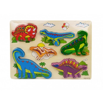 Деревянная игрушка Рамка-вкладыш MD 1213 (Динозавры)