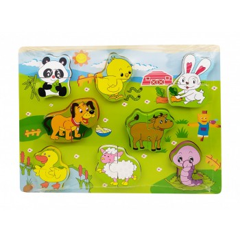 Деревянная игрушка Рамка-вкладыш MD 1213 (Ферма)