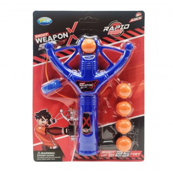 Детская рогатка Bambi 169A с мягкими шариками (Синий)