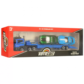 Игровой набор машинок с трейлером AS-1974, 2 машинки и трейлер (AS-1974-7)