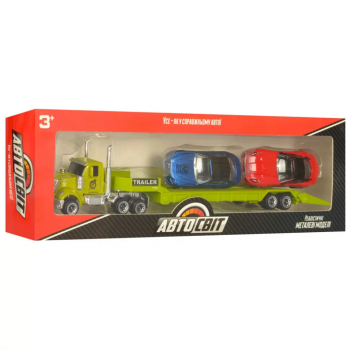 Игровой набор машинок с трейлером AS-1974, 2 машинки и трейлер (AS-1974-2)