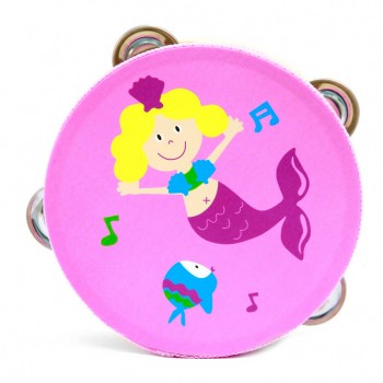 Деревянная игрушка Бубен MD 0367-1 диаметр 15 см (Русалка)