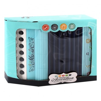Гармошка игрушечная Bambi 2020-1 музыкальная 17 см (Голубой)