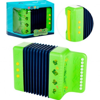 Детская гармошка 2019,  со световыми эффектами (Зеленый)