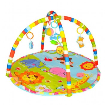 Развивающий детский коврик 658-59-62, подвески 5шт, 83-83 см (662MR)