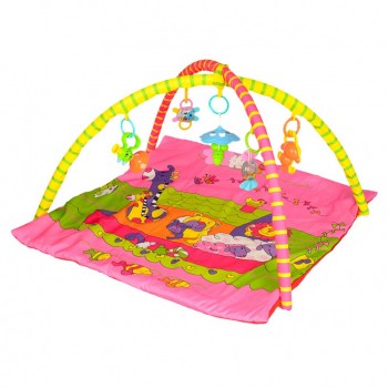 Развивающий детский коврик 658-59-62, подвески 5шт, 83-83 см (659MR)