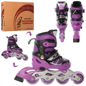Ролики Деские раздвижные A 4139-XS размер (27-30) (Фиолетовый)