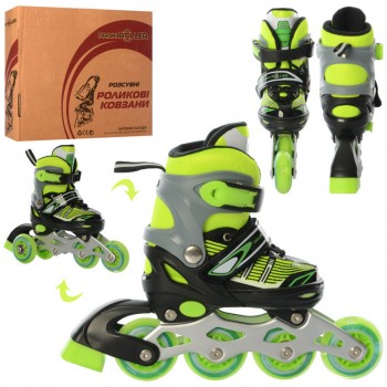 Ролики Деские раздвижные A 4139-XS размер (27-30) (Зеленые )