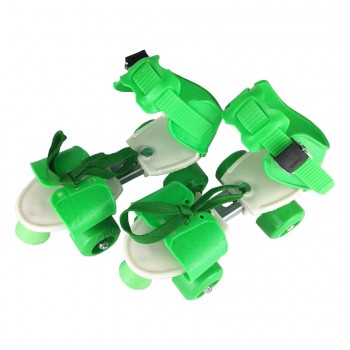 Квадровые ролики Profi MS 0053 4 колеса, раздвижные размер (27-30) (Зеленый)