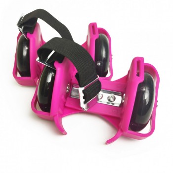 Ролики на пятку RS-0029 светящиеся колеса (Pink)