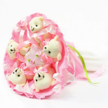 Букет з іграшок Ведмедика 5 рожевий 5288IT