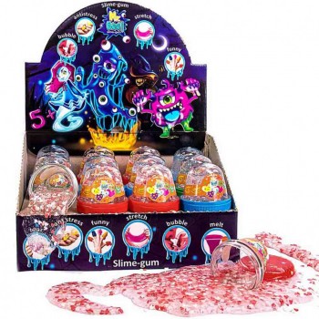 Лизун-Антистресс ТМ Mr Boo Хрустальный с фимо Сердечки 80032