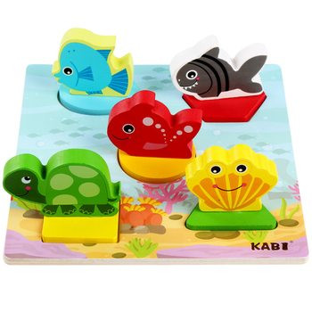 Дерев'яна іграшка Рамка-вкладиш MD 1508 (Морські тварини)