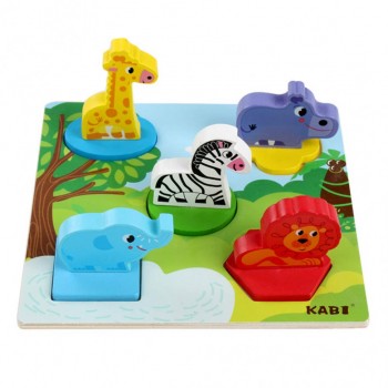 Дерев'яна іграшка Рамка-вкладиш MD 1508 (Тварини Африки)