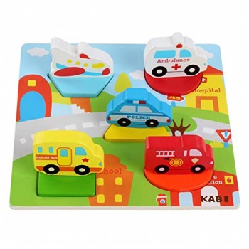 Дерев'яна іграшка Рамка-вкладиш MD 1508 (Транспорт)