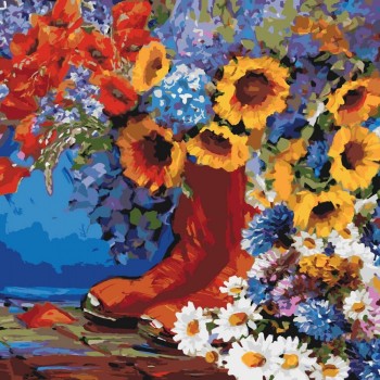 Картина по номерам. Букеты 