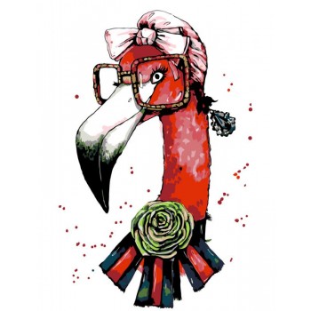 Картина за номерами. Rosa „Fashion Flamingo“ 35х45см N00013207