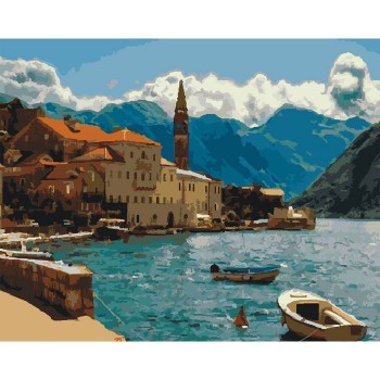 Картина по номерам. Сельский пейзаж 