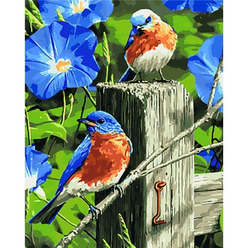Картина за номерами.Тварини та птахи