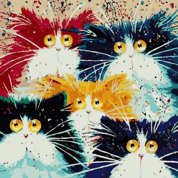 Картина по номерам. Животные,  птицы 