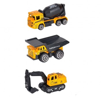 Набор машинок строительная техника MH-201-1, 3 машинки в комплекте (Mixer)