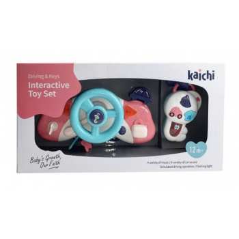 Набор игровой K999-120B-UC автотренажер 28см, брелок19см,муз,зв,св,на бат,в кор-ке,44,5-23-8см