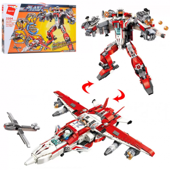 Конструктор Qman 3304Q-UC Трансформер (робот+самолет) 763 дет.