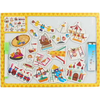 Деревянная игрушка Досточка MD 1015(Yellow)-UC  2в1(магнит/для рисов)